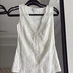 Bailey 44 Ivory Lace Tank Top